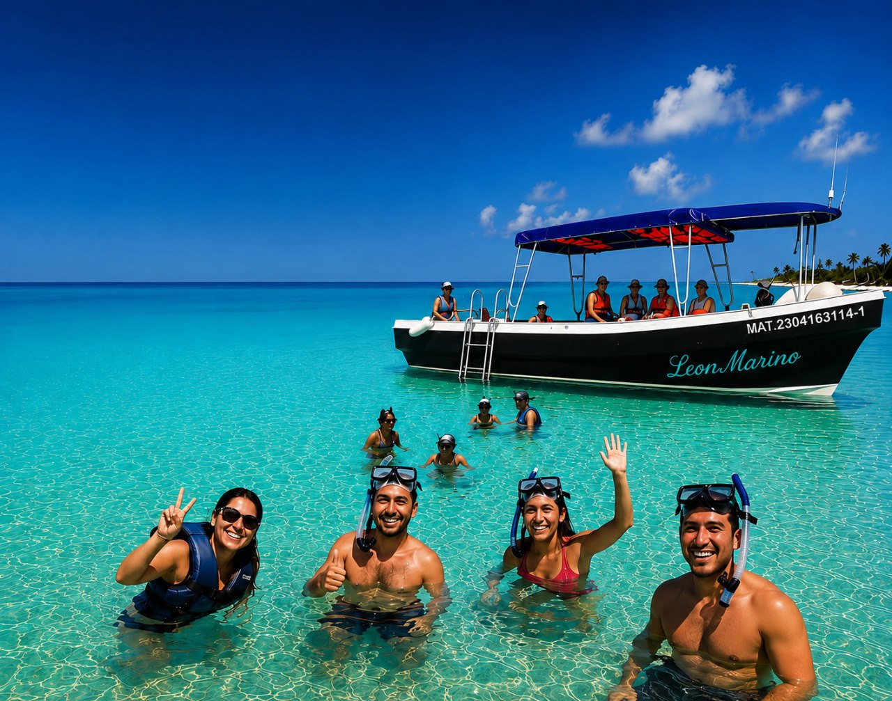 Aguas cristalinas y arrecife en Cozumel para Tour al Cielo